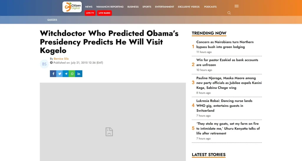 Citizen Digital Praises a Withdoctor for being prophetic